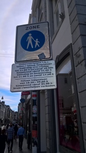 Maastricht Pedestrian Zone Signage
