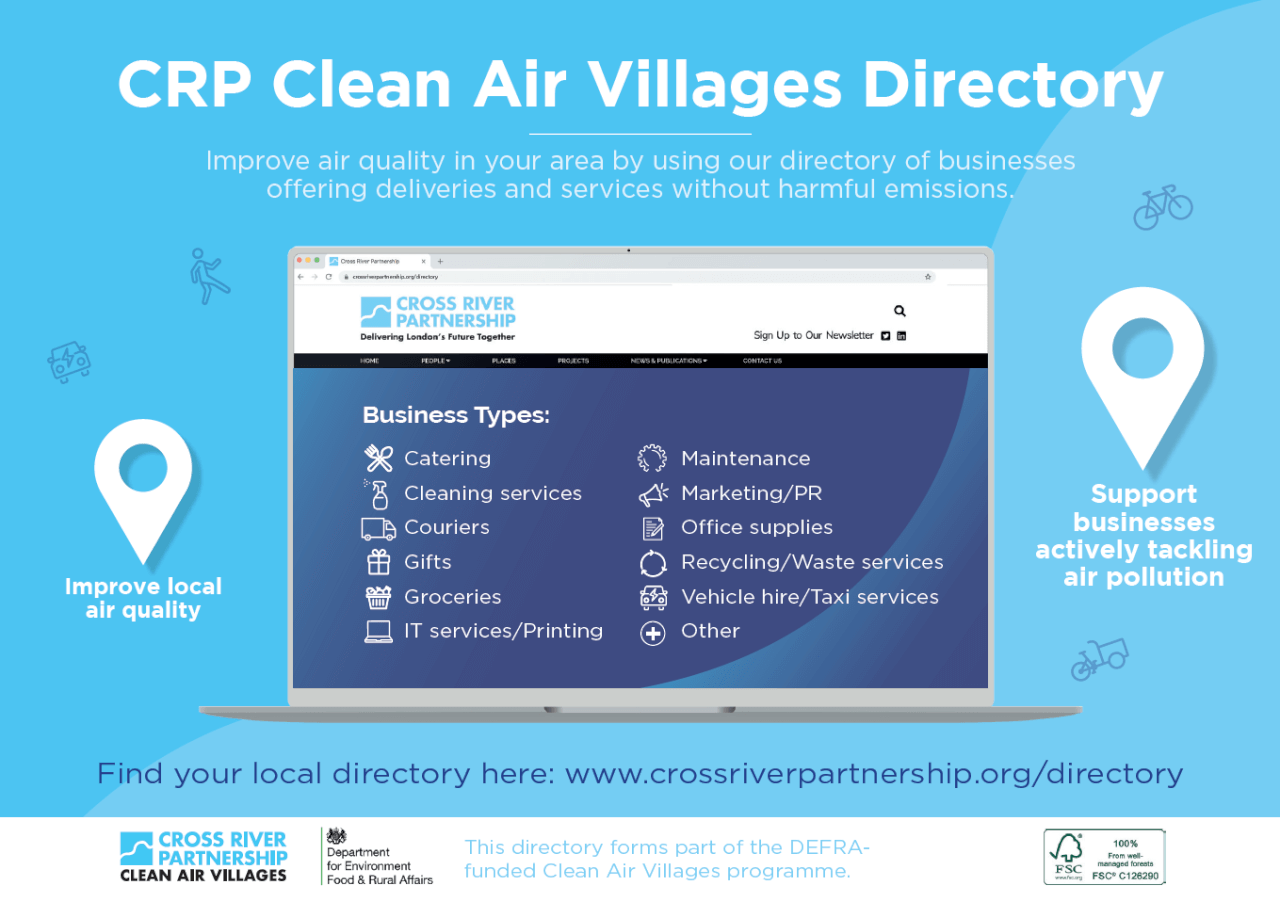 CRP Clean Air Villages Directory – now available in Gray’s Inn Road