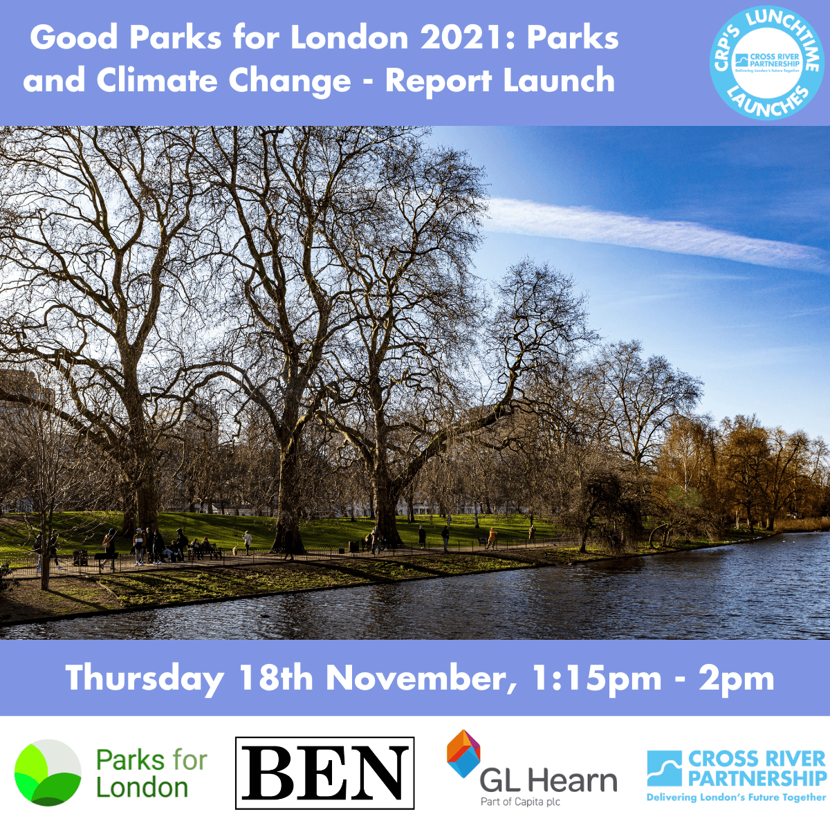 Lunchtime Launch 11 – Good Parks for London 2021: Parks and Climate Change