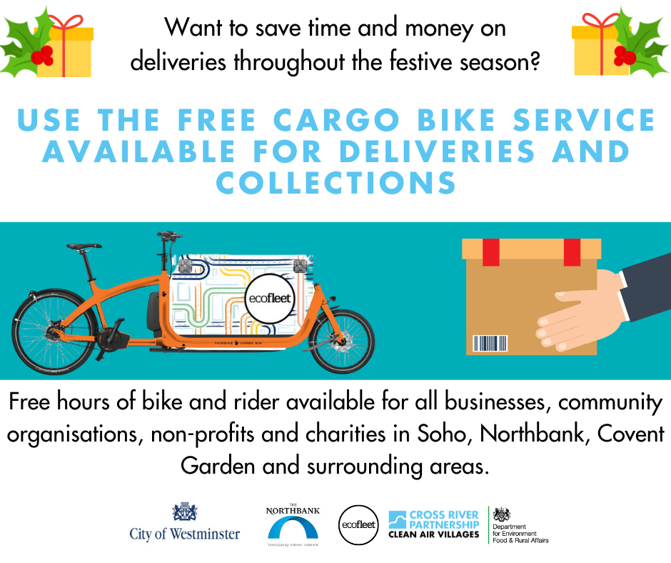 Free Cargo Bike Hire in Westminster and Northbank