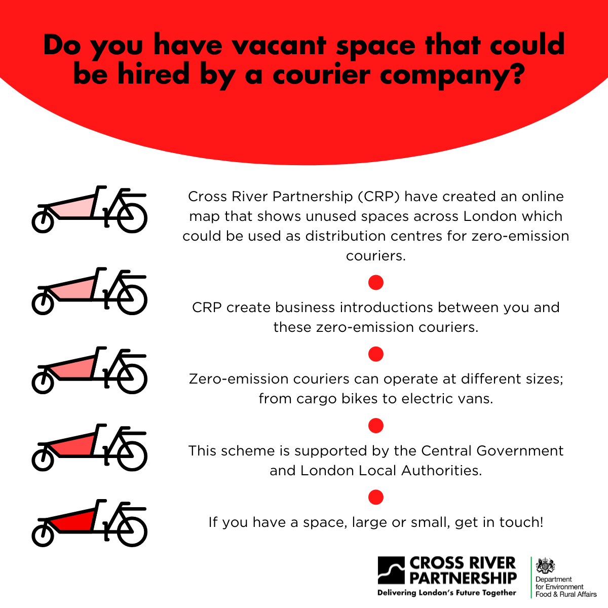 Do you have vacant space which could be used by a courier company?