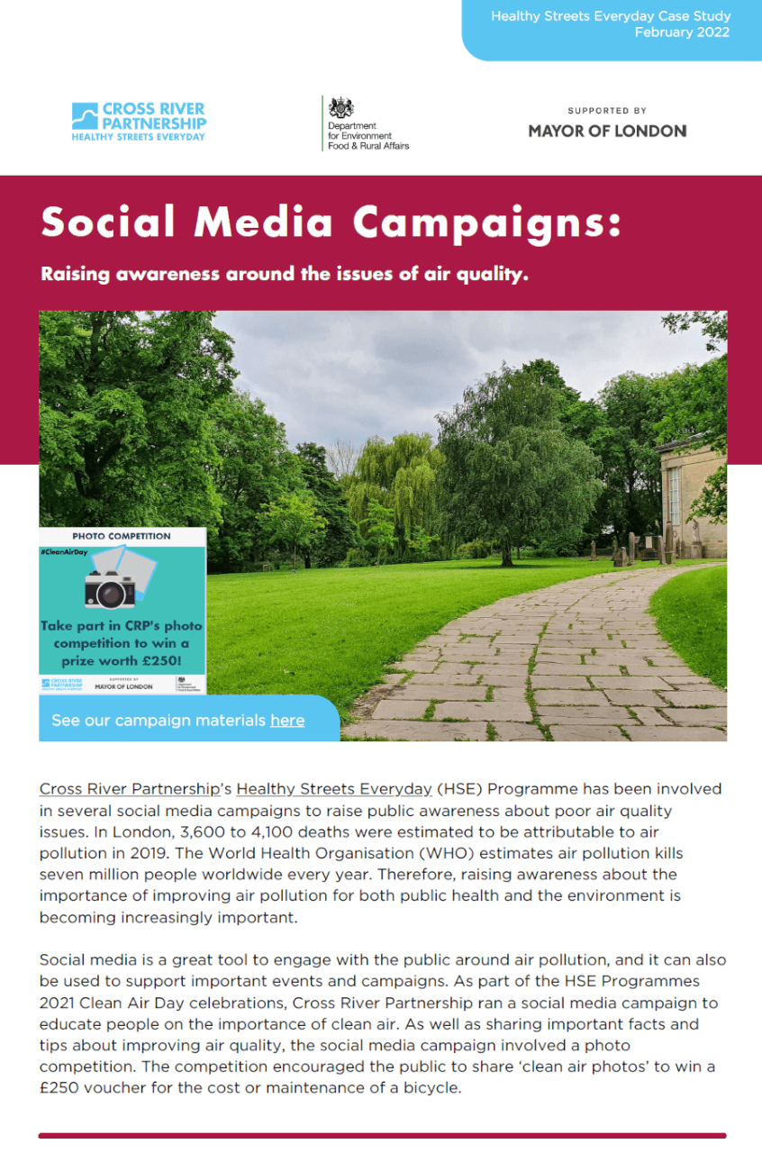 Social Media Campaigns – Healthy Streets Everyday Case Study: 2022