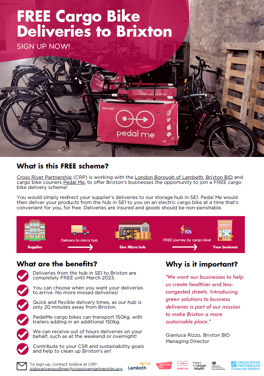 Cargo Bike Delivery Flyer – Clean Air Freight