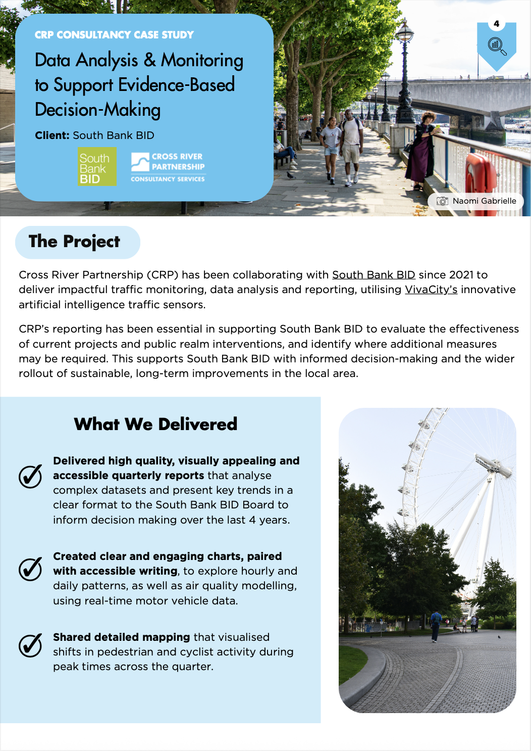 CRP Consultancy: Data Analysis & Monitoring with South Bank BID